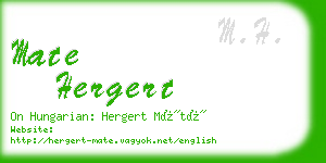 mate hergert business card